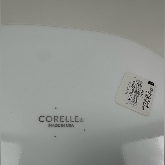 NWT Set of 8 Corelle Corningware Ovale Plates- White with black contour - Picture 4 of 5